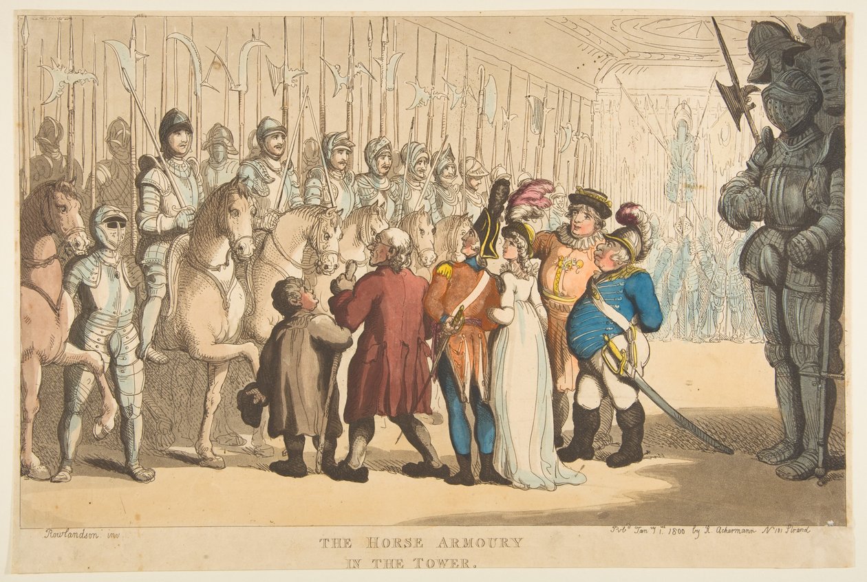 Kuledeki At Cephaneliği, 1 Ocak 1800. by Thomas Rowlandson