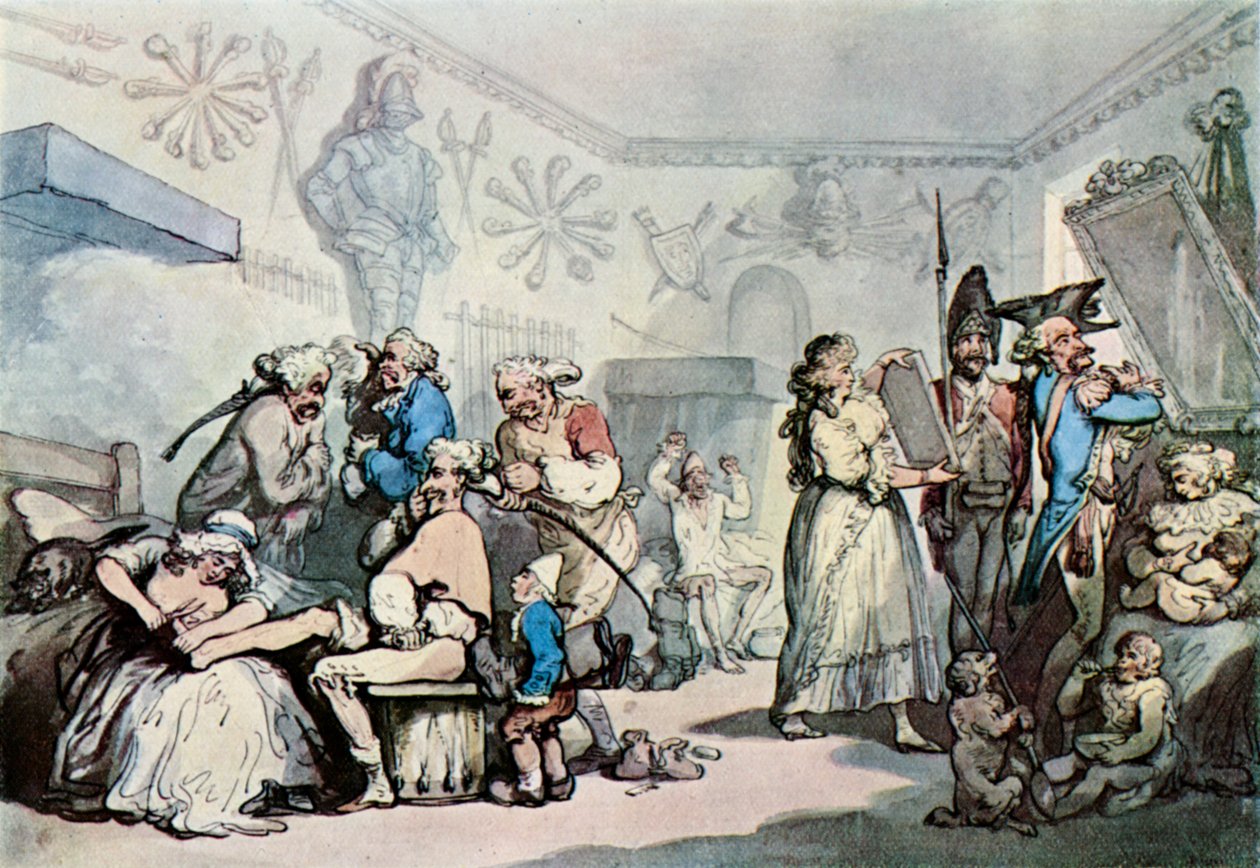 Bir Fransız Kışlasının İçi, 1787, 1929 by Thomas Rowlandson
