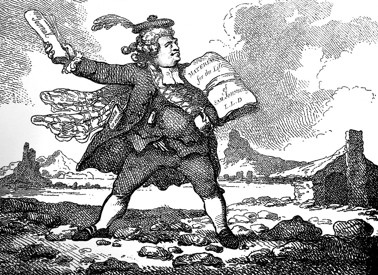 Auchinleck veya Taşlar Ülkesi manzaralı Gazeteci, 1786 dolayları. by Thomas Rowlandson