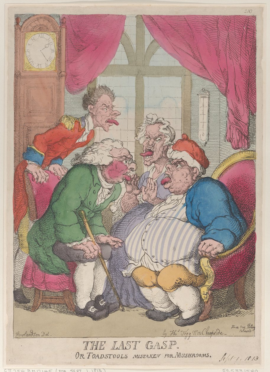 Son Nefesi veya Mantar Sanılan Mantar, 1 Eylül 1813., 1 Eylül 1813. by Thomas Rowlandson
