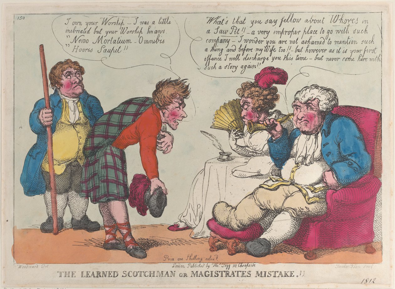 Öğrenilmiş Scotchman veya Sulh Hakimleri Hatası.!!, 1812., 1812. by Thomas Rowlandson