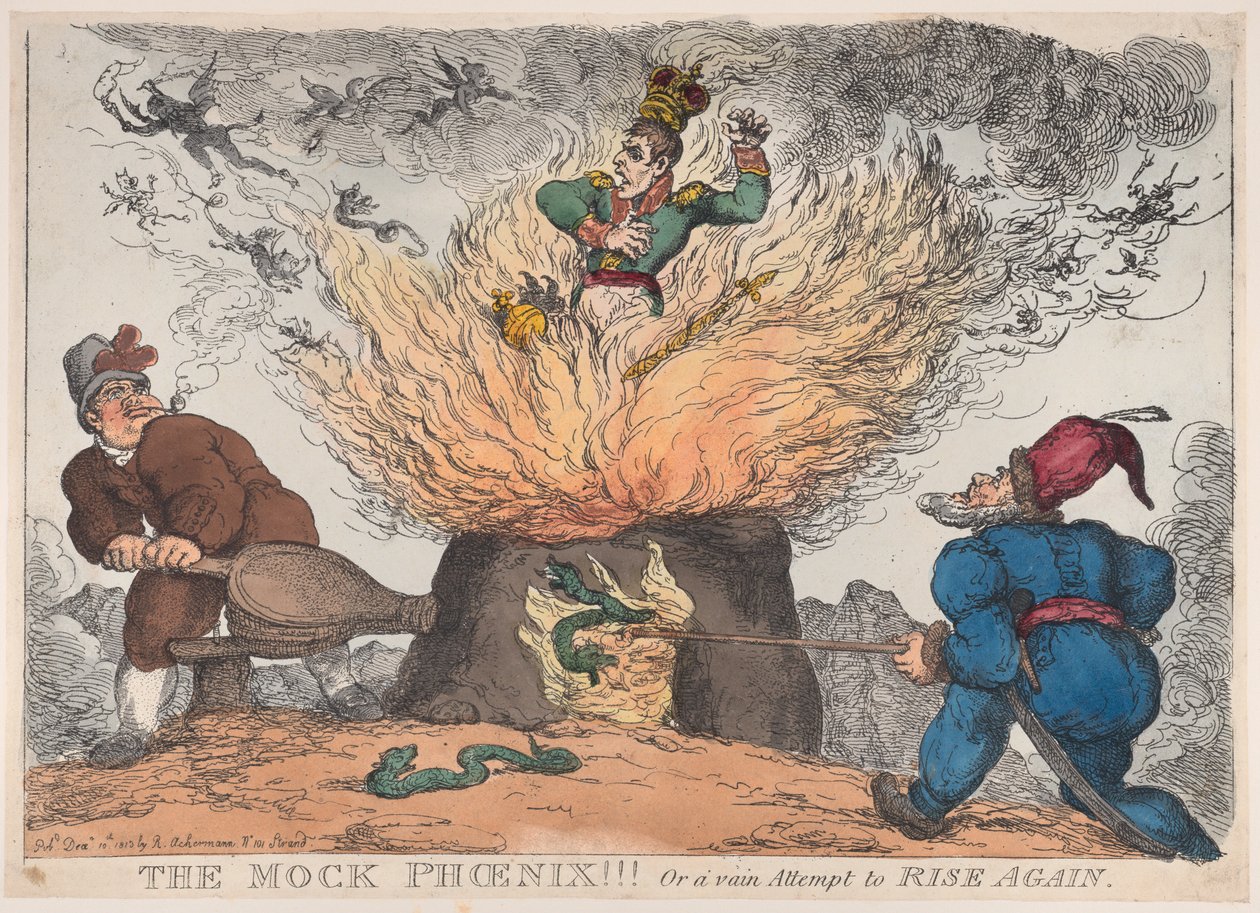 Sahte Anka kuşu!!! Ya da Yeniden Yükselmek İçin Boş Bir Girişim, 10 Aralık 1813., 10 Aralık 1813. by Thomas Rowlandson