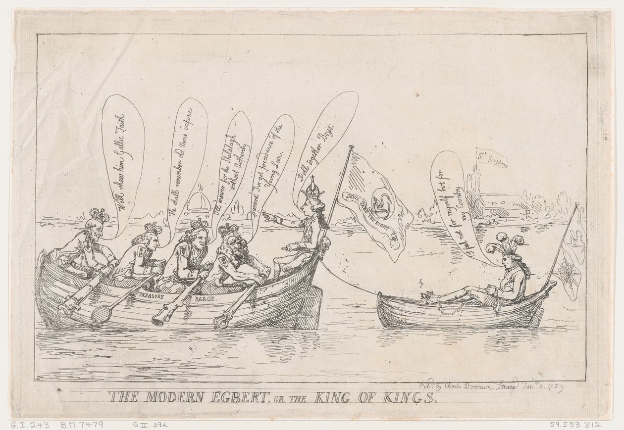 Modern Egbert veya Kralların Kralı, 8 Ocak 1789., 8 Ocak 1789. by Thomas Rowlandson