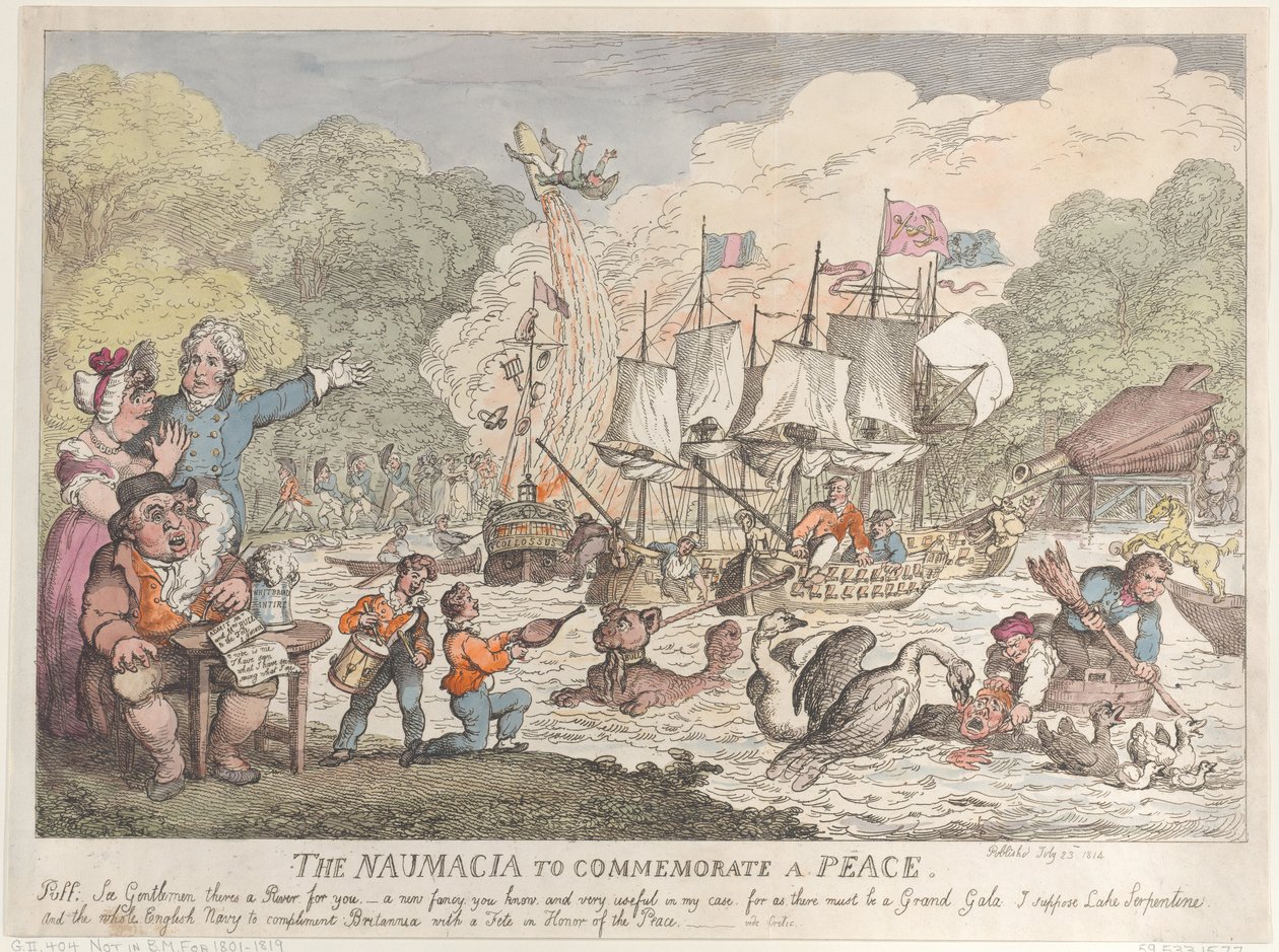 Naumacia Barışı Anmak İçin, 23 Temmuz 1814., 23 Temmuz 1814. by Thomas Rowlandson