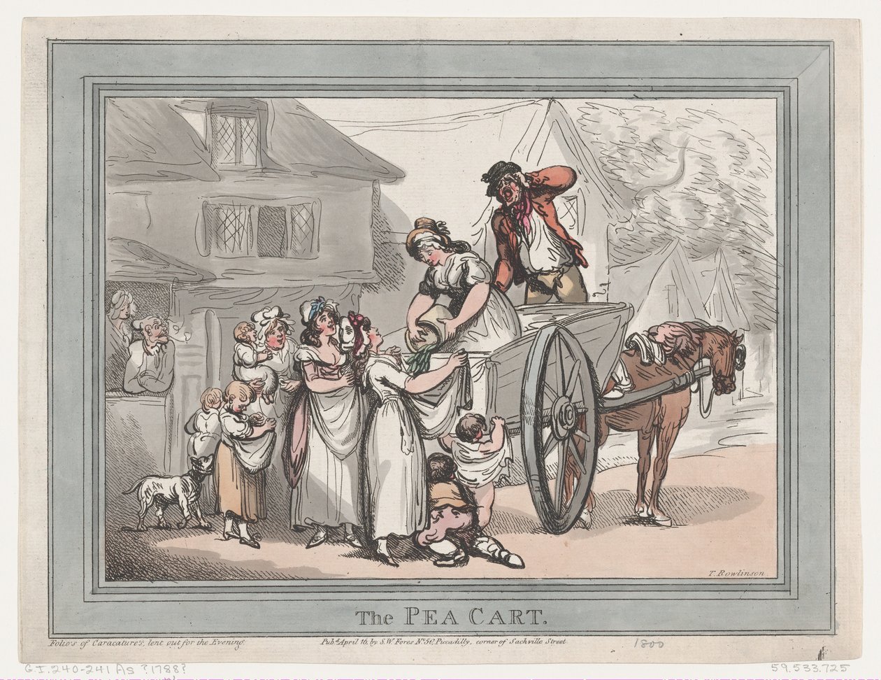 Bezelye Arabası, 16 Nisan 1788., 16 Nisan 1788. by Thomas Rowlandson