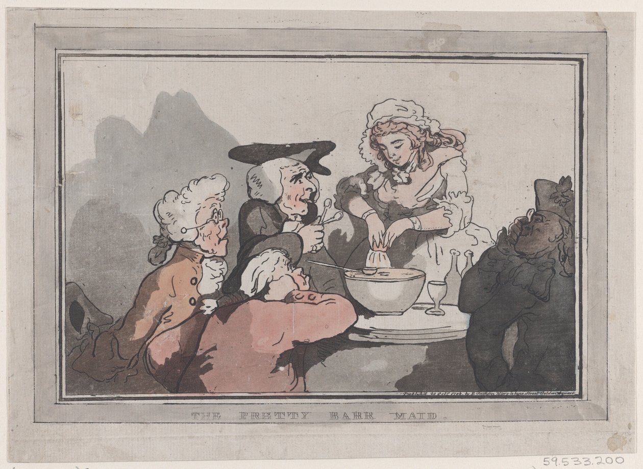 The Pretty Barr Maid, 20 Ekim 1786., 20 Ekim 1786. by Thomas Rowlandson