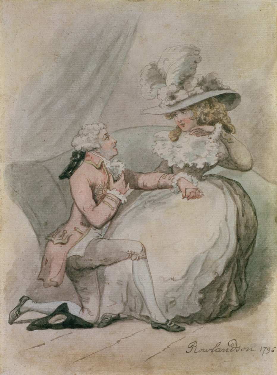 Teklif, 1796 (kağıt üzerinde mürekkep ve tuvalet) by Thomas Rowlandson