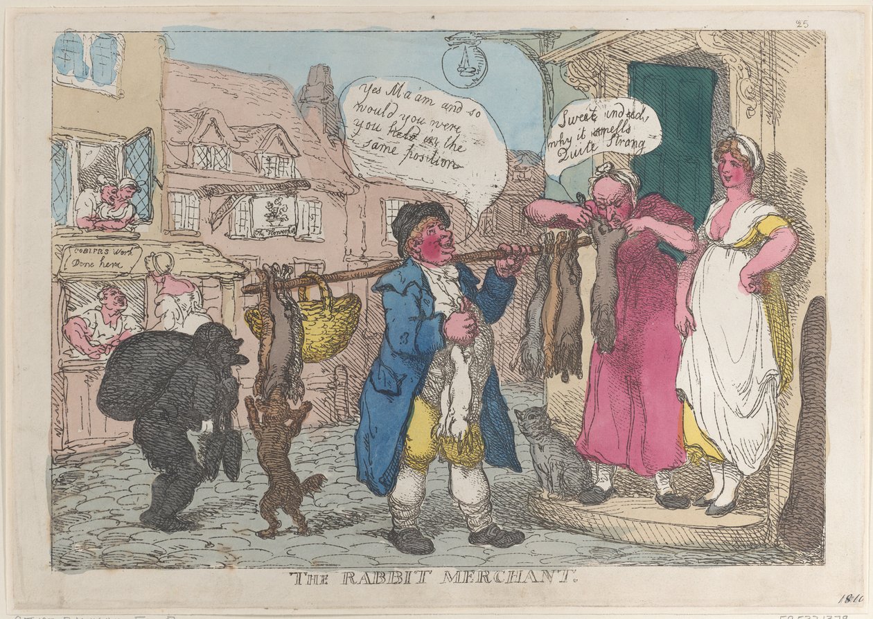 Tavşan Tüccarı, 1810., 1810. by Thomas Rowlandson