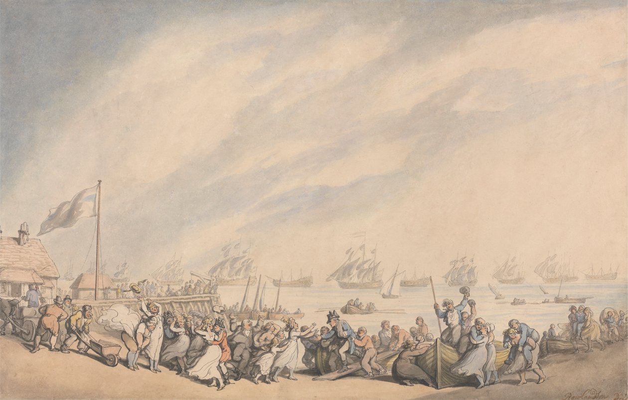 Filonun 1797'de Great Yarmouth'a Dönüşü by Thomas Rowlandson