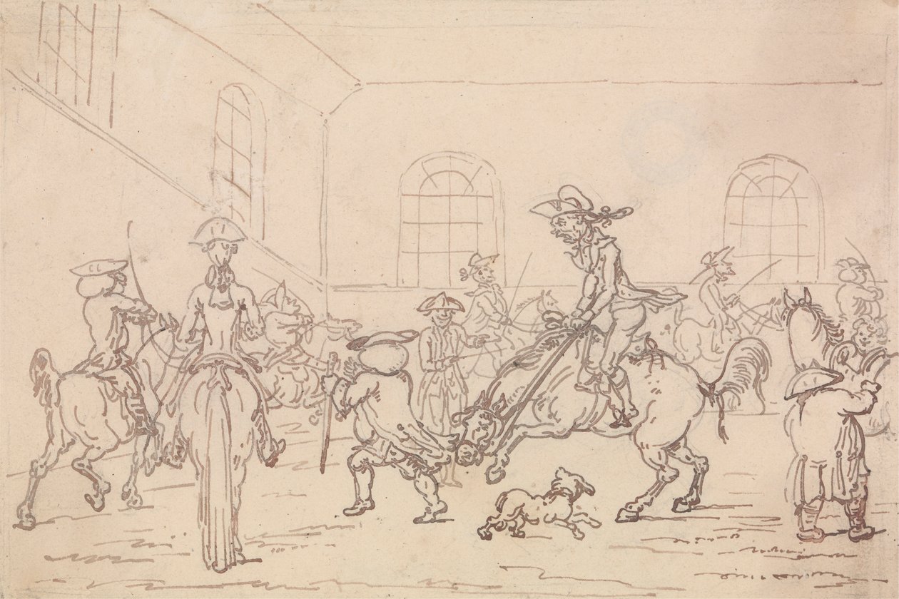 Binicilik Okulu by Thomas Rowlandson