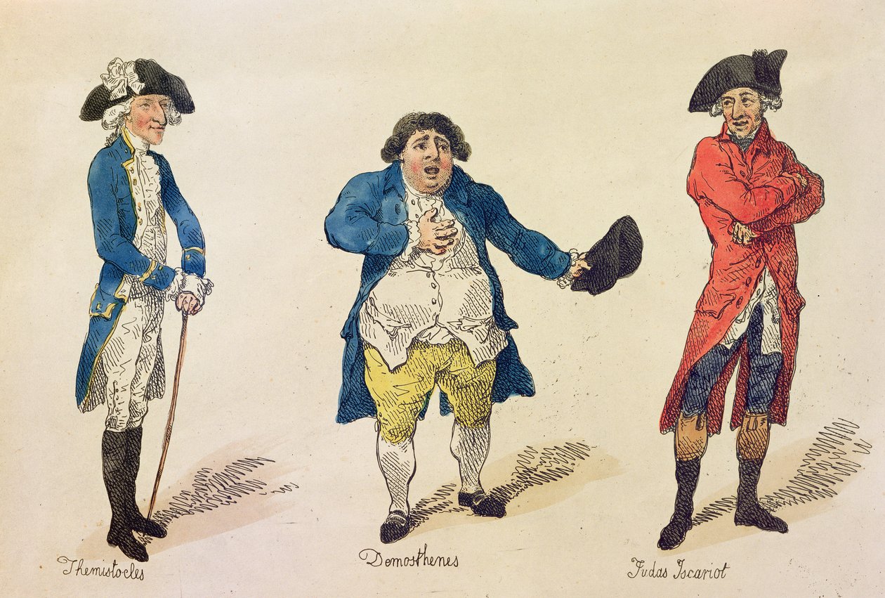 Rakip Adaylar, Westminster Seçimlerinin Tarihi kitabının ön yüzü.. Lovers of Truth and Justice, Londra, 1784 (renkli gravür) by Thomas Rowlandson
