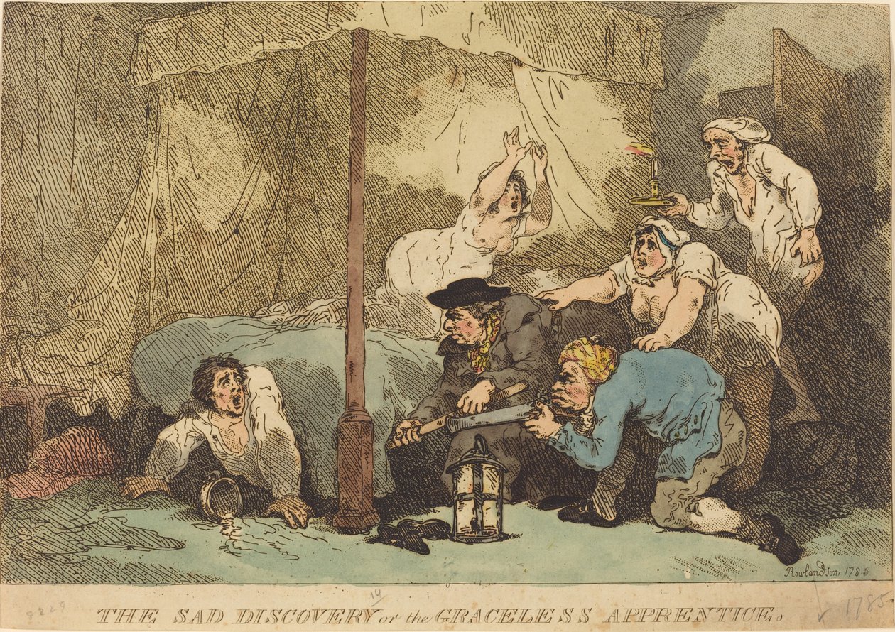 Üzücü Keşif veya Zarafetsiz Çırak by Thomas Rowlandson