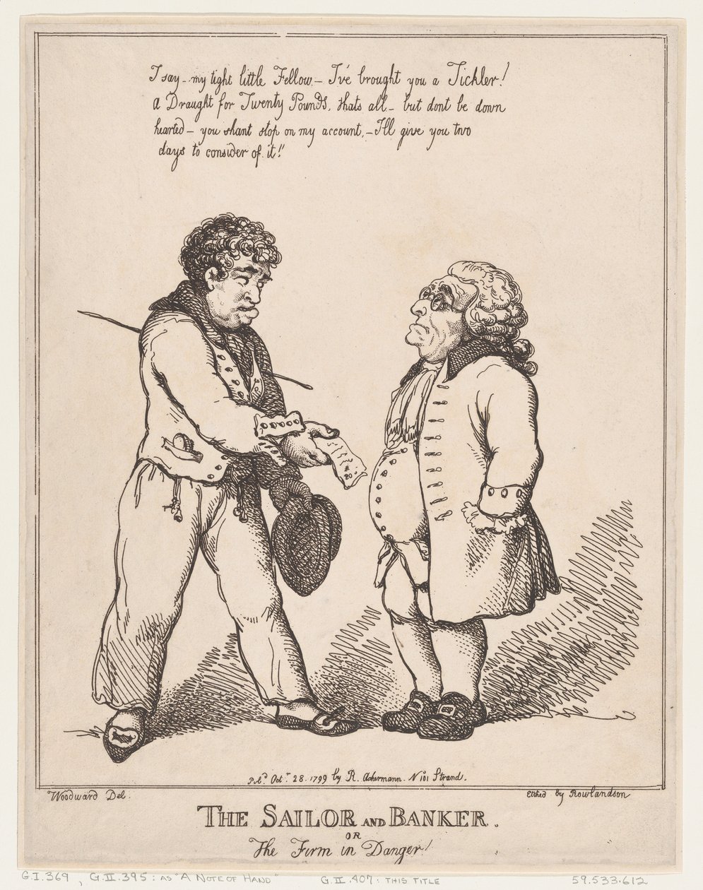 Denizci ve Bankacı veya Tehlikedeki Firma, 28 Ekim 1799., 28 Ekim 1799. by Thomas Rowlandson