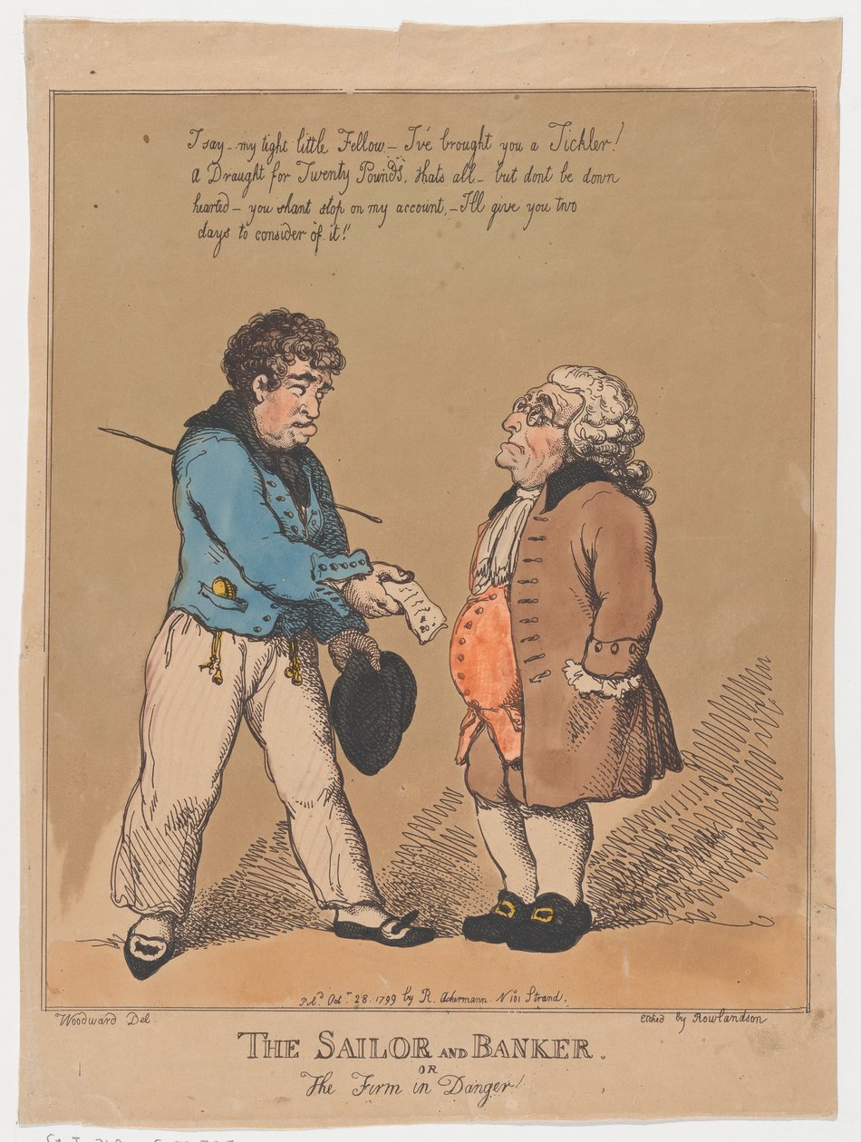 Denizci ve Bankacı veya Tehlikedeki Firma, 28 Ekim 1799., 28 Ekim 1799. by Thomas Rowlandson