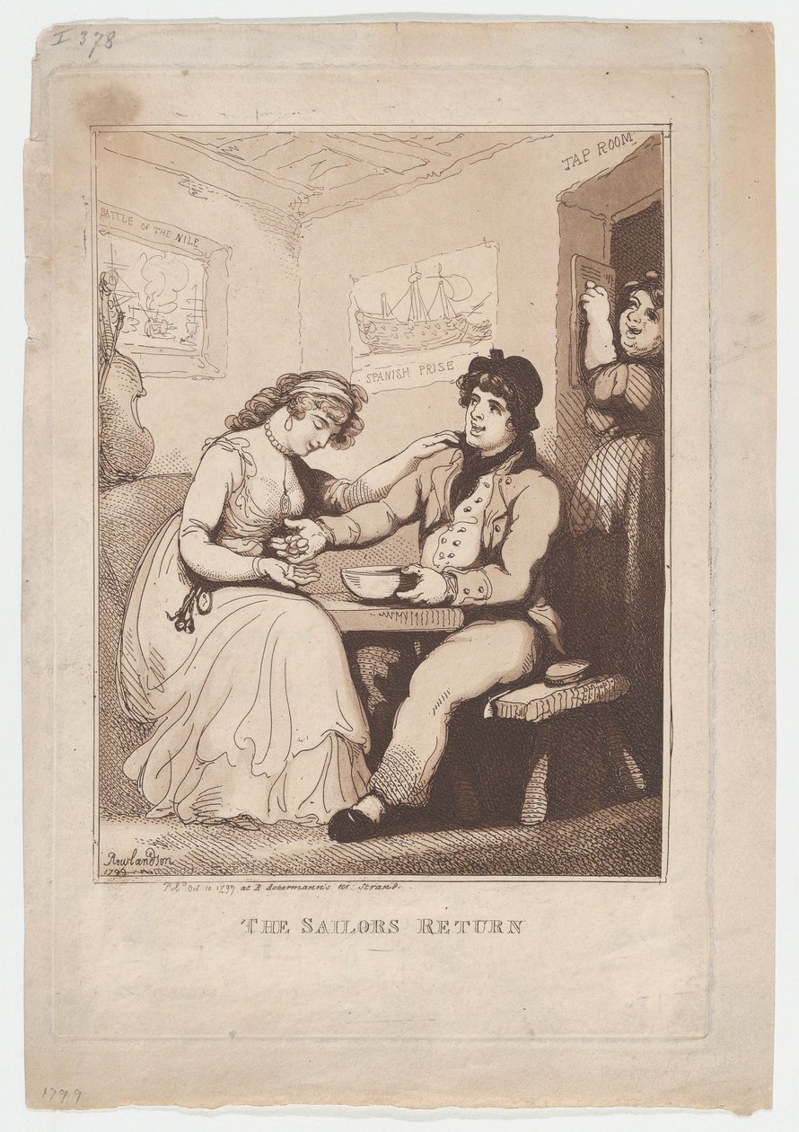 Denizcinin Dönüşü, 10 Ekim 1799., 10 Ekim 1799. by Thomas Rowlandson