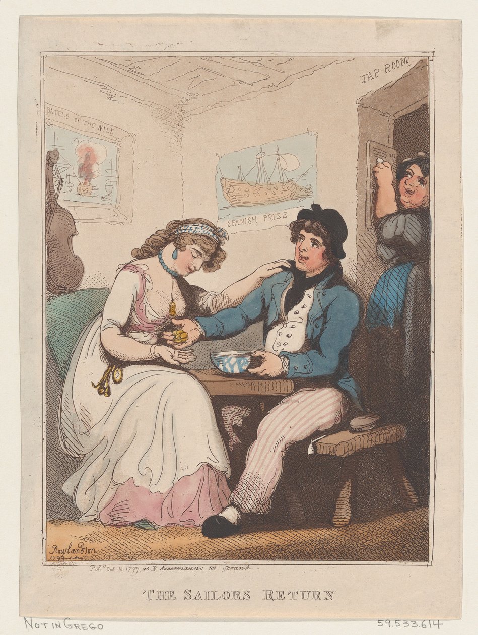 Denizcinin Dönüşü, 10 Ekim 1799., 10 Ekim 1799. by Thomas Rowlandson