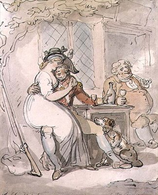 Askerin Ayrılışı (kalem ve mürekkep, sulu boya) by Thomas Rowlandson