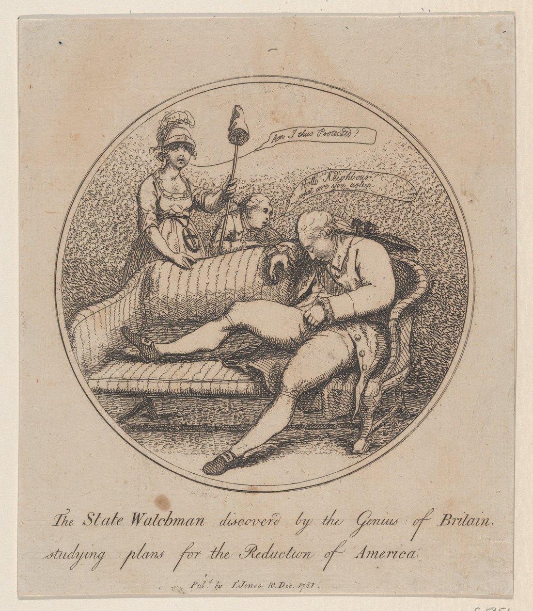 İngiltere Dehası Tarafından Bulunan Devlet Bekçisi..., 10 Aralık 1781. by Thomas Rowlandson