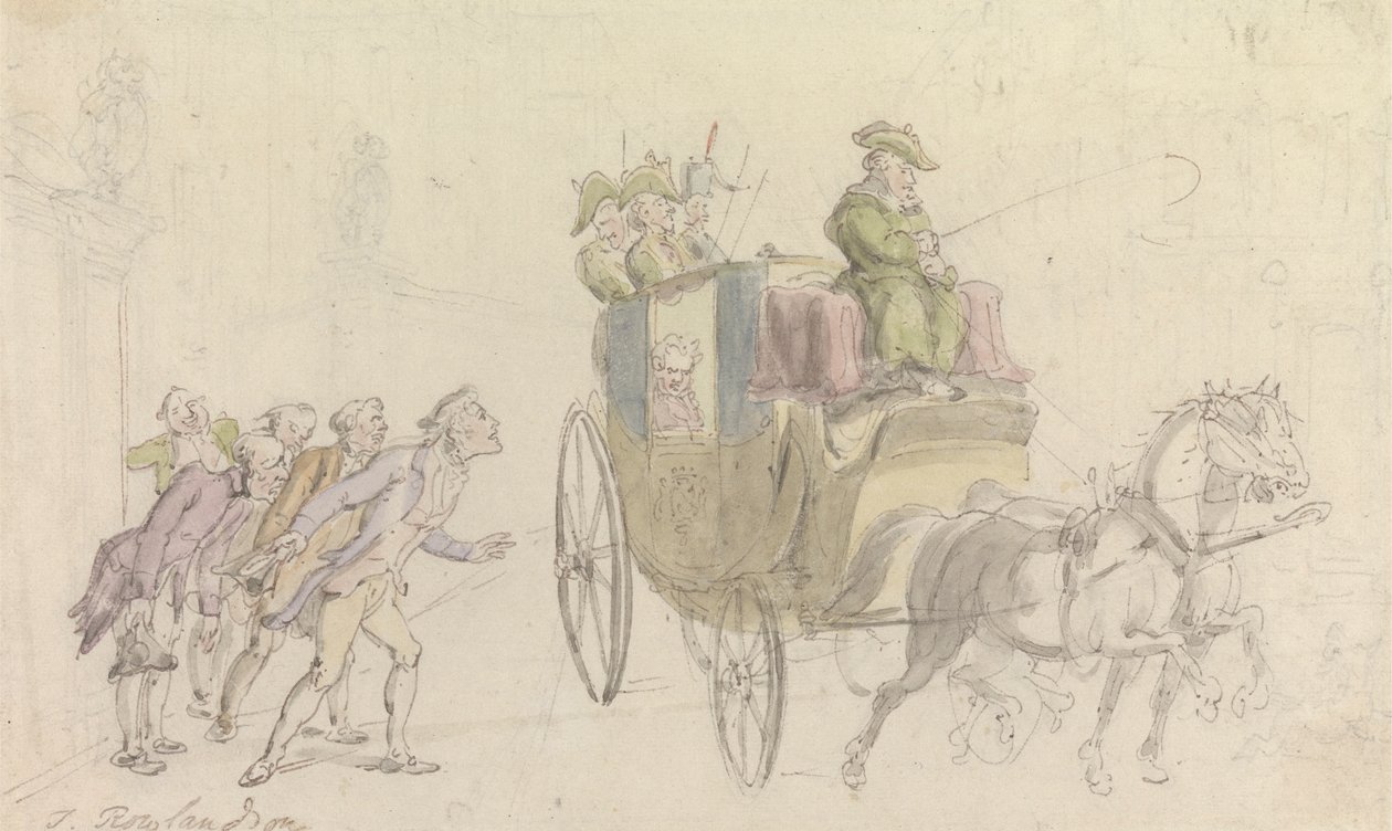 Wakefield Vekili: Bir Asilzade Seyirci by Thomas Rowlandson