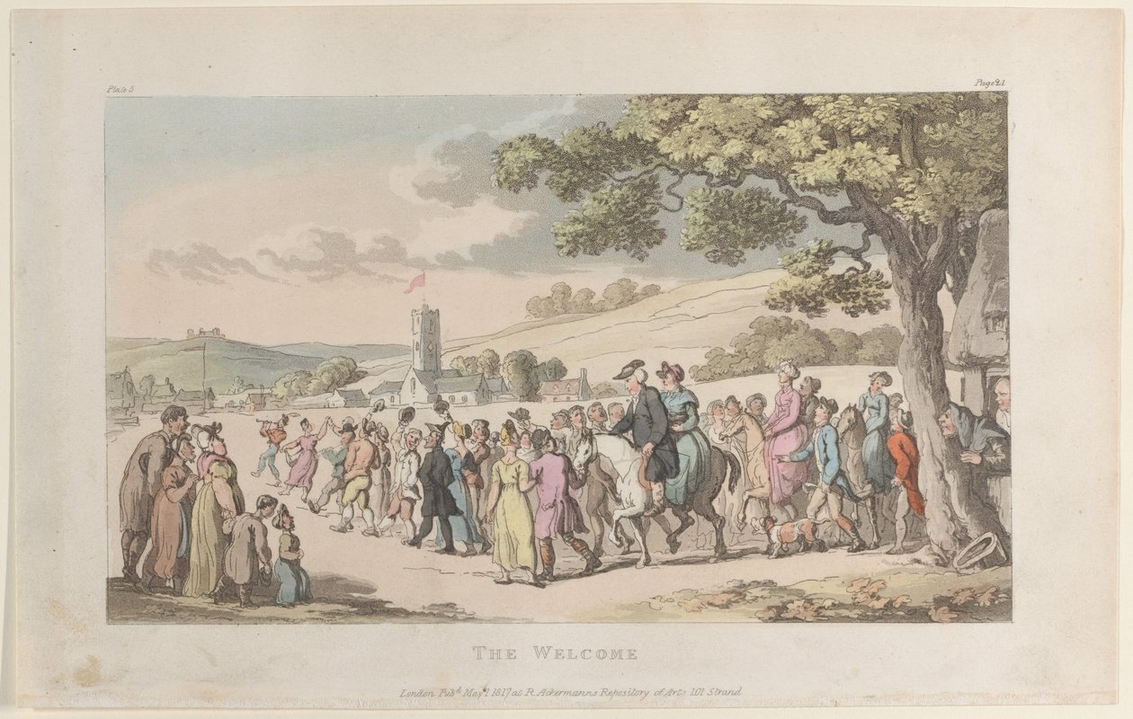 Wakefield Papazı'ndan Hoş Geldiniz, 1 Mayıs 1817., 1 Mayıs 1817. by Thomas Rowlandson
