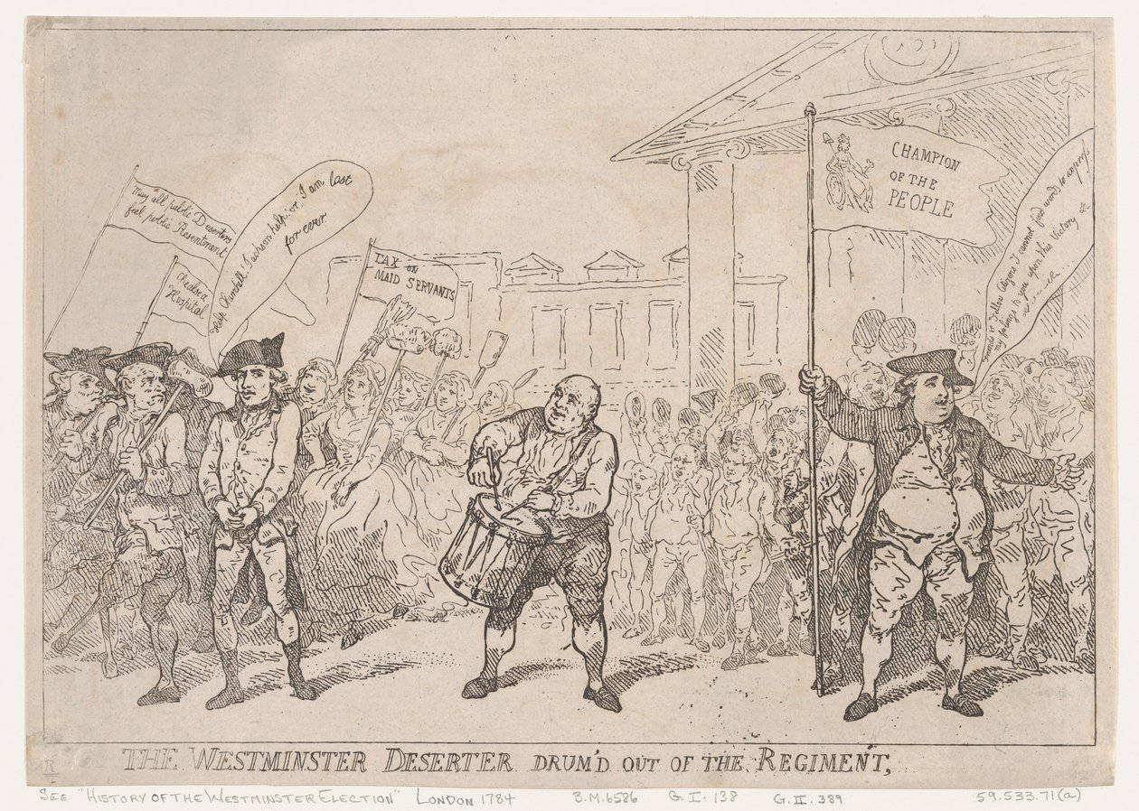 Westminster Kaçak Davul Alaydan Çıktı, 18 Mayıs 1784., 18 Mayıs 1784. by Thomas Rowlandson