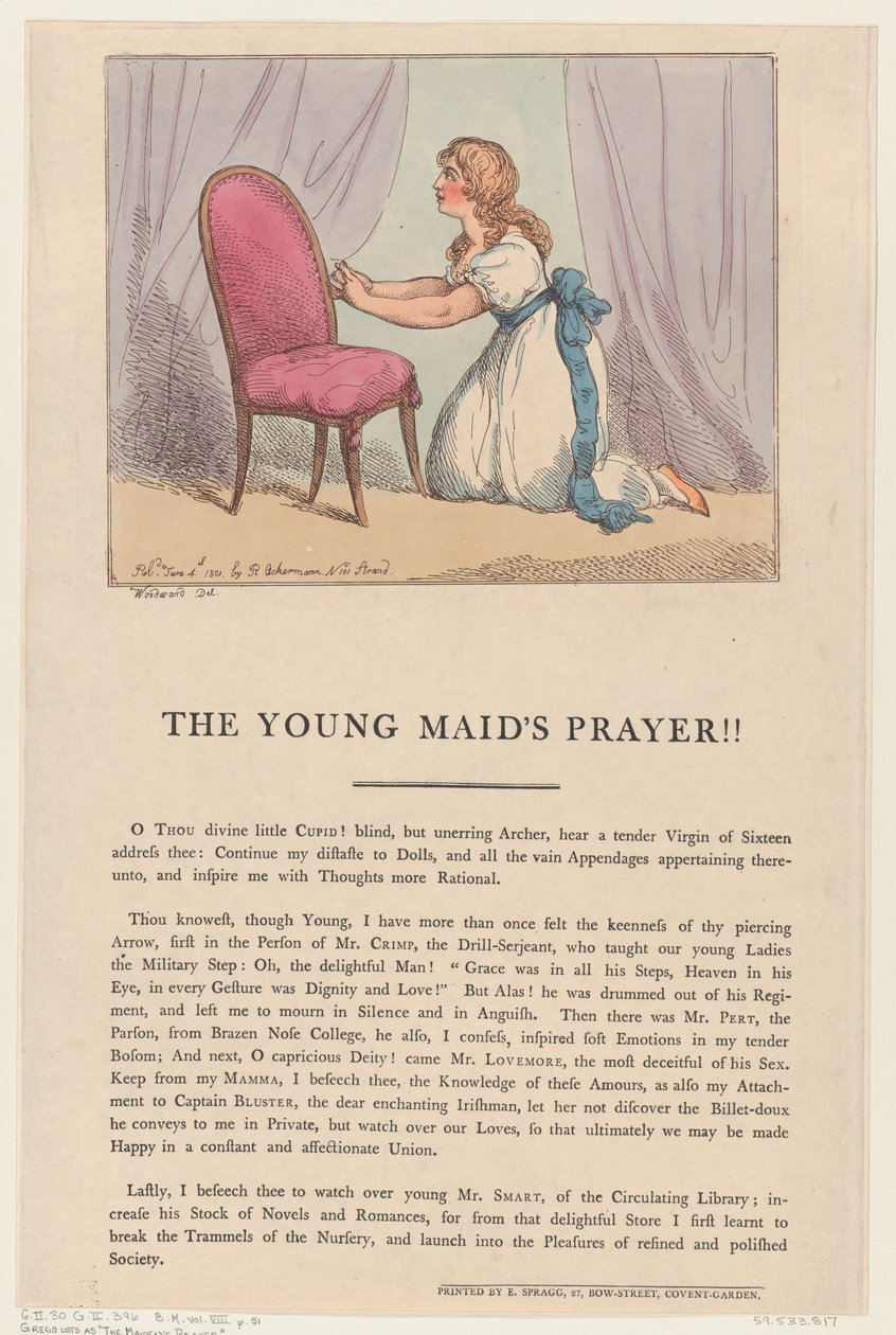 Genç Hizmetçinin Duası!!, 4 Haziran 1801., 4 Haziran 1801. by Thomas Rowlandson