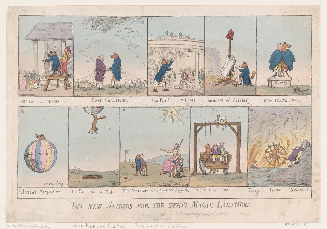 State Magic Lantern için İki Yeni Slayt, 29 Aralık 1783., 29 Aralık 1783. by Thomas Rowlandson
