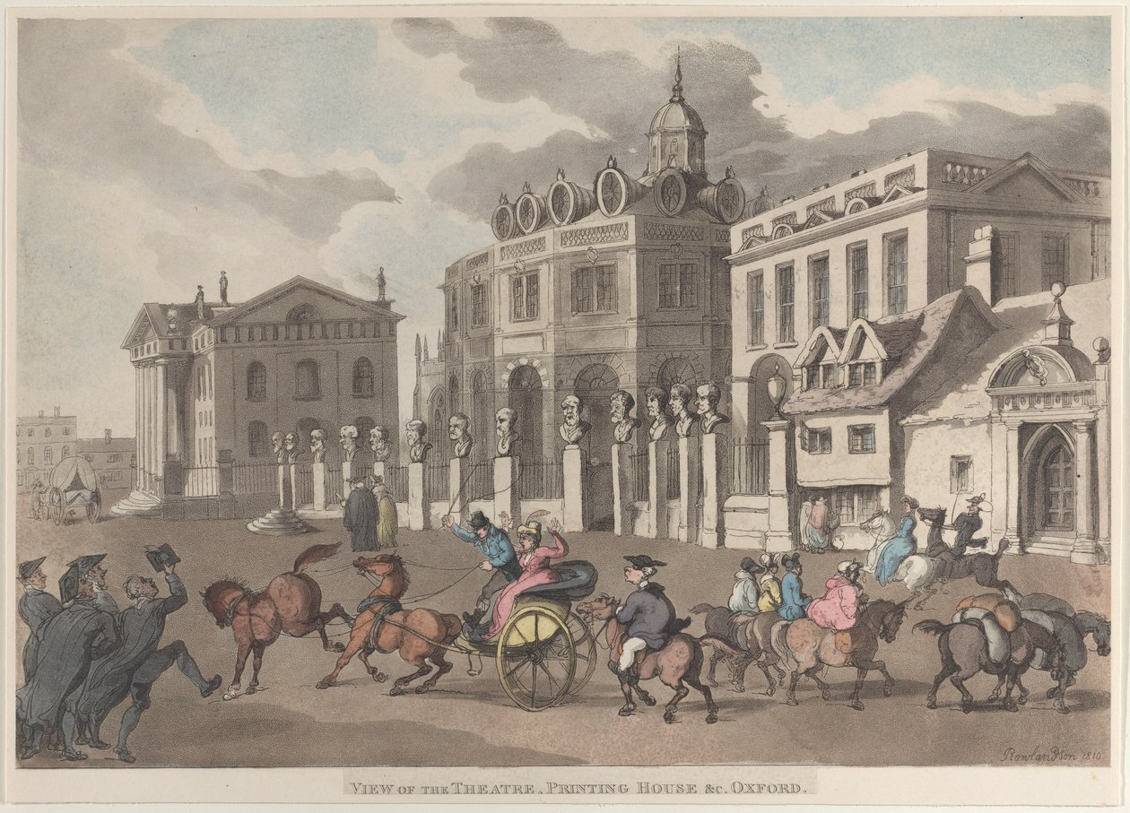 Tiyatro Görünümü, Matbaa & c. Oxford, 1810., 1810. by Thomas Rowlandson