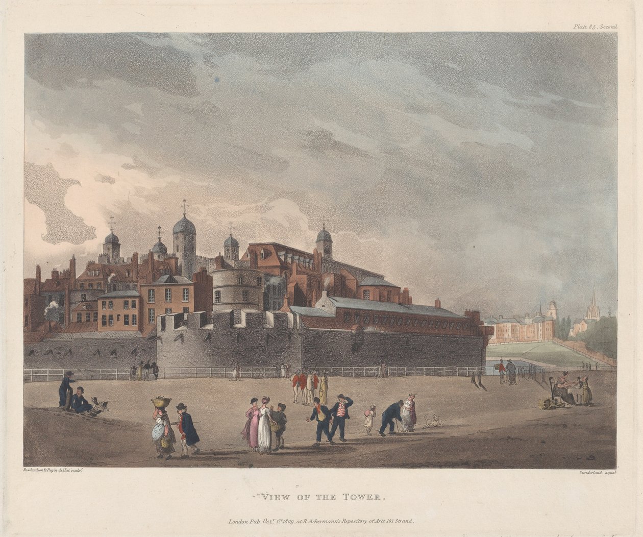 Kulenin görünümü, 1 Ekim 1809., 1 Ekim 1809 by Thomas Rowlandson