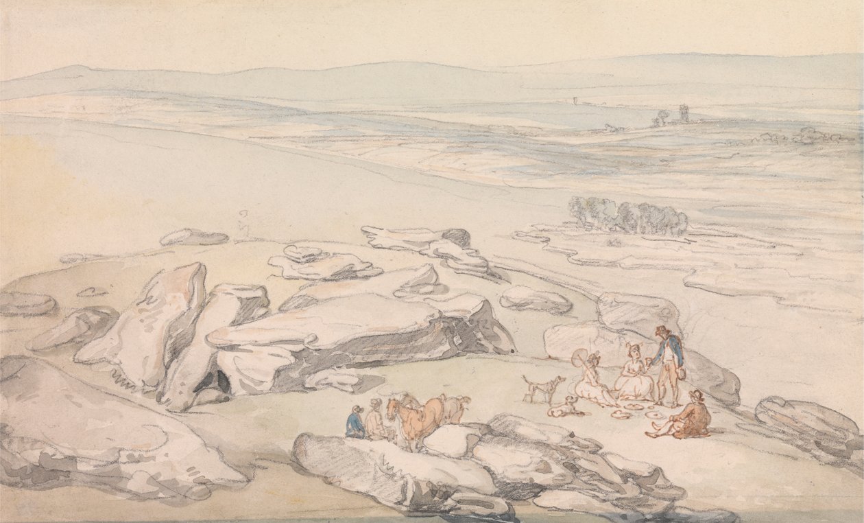 Exmoor'da görüntüle by Thomas Rowlandson
