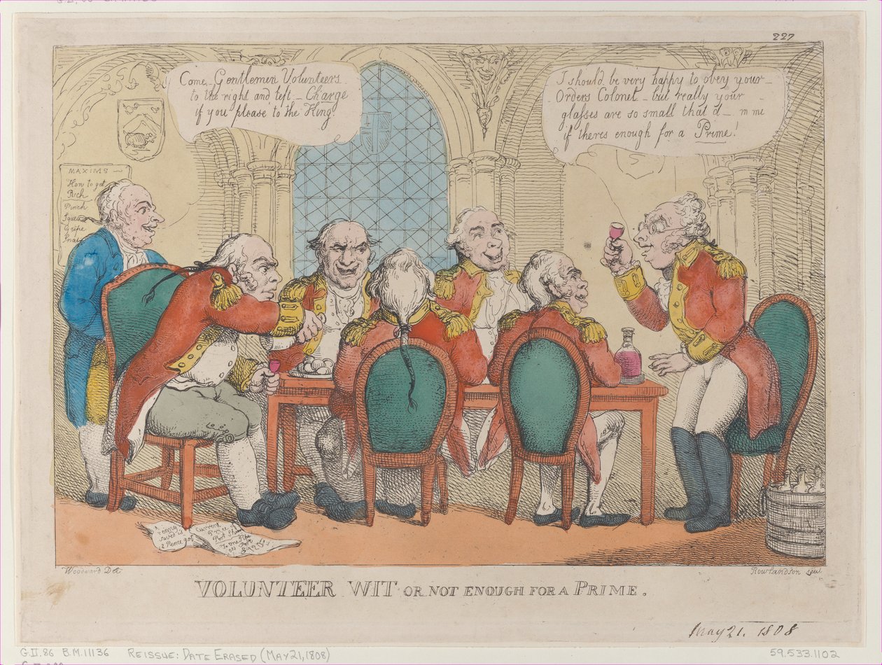 Bir Başbakan için Gönüllü Zeka veya Yetersiz, 21 Mayıs 1808., 21 Mayıs 1808. by Thomas Rowlandson