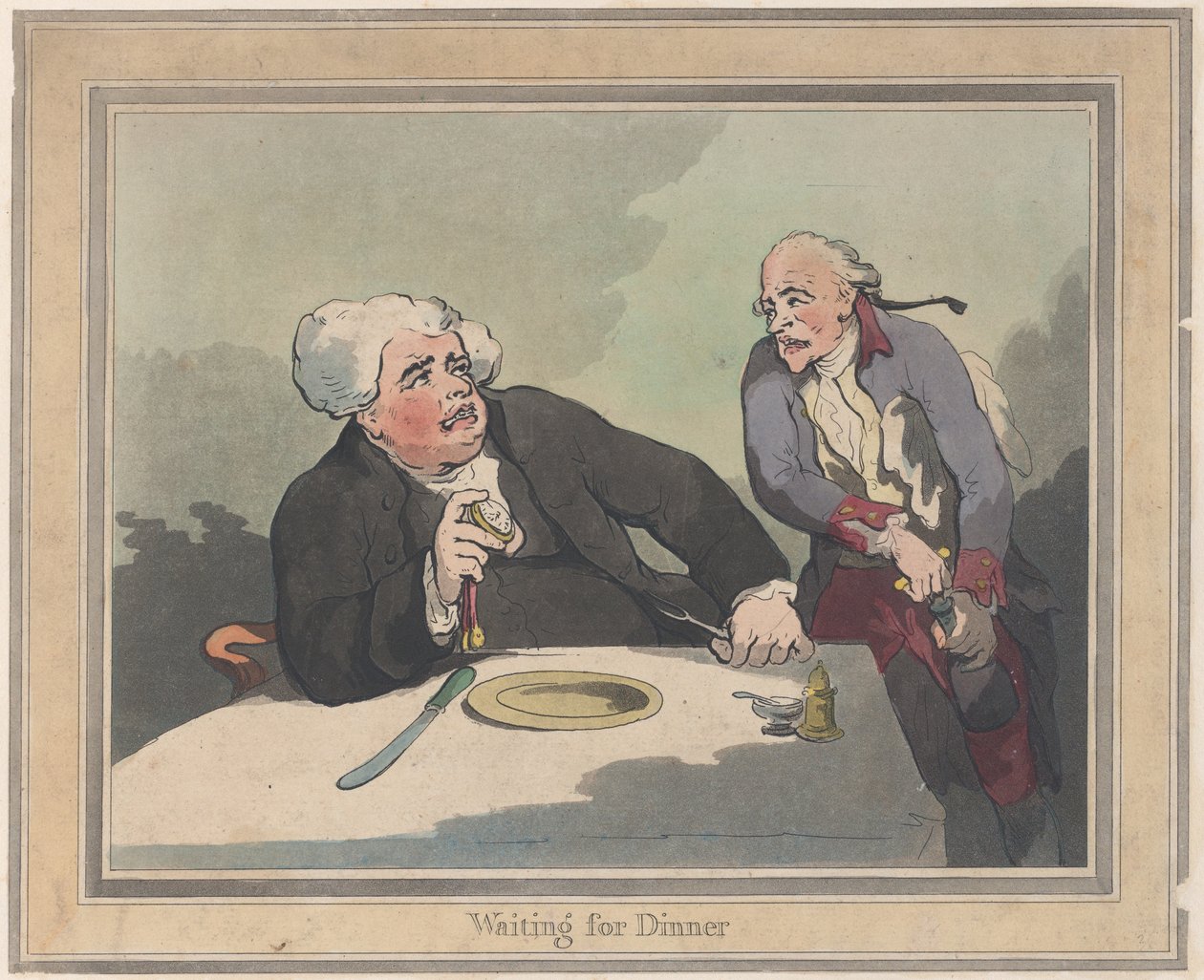 Akşam Yemeği Bekleniyor, 5 Kasım 1792., 5 Kasım 1792. by Thomas Rowlandson