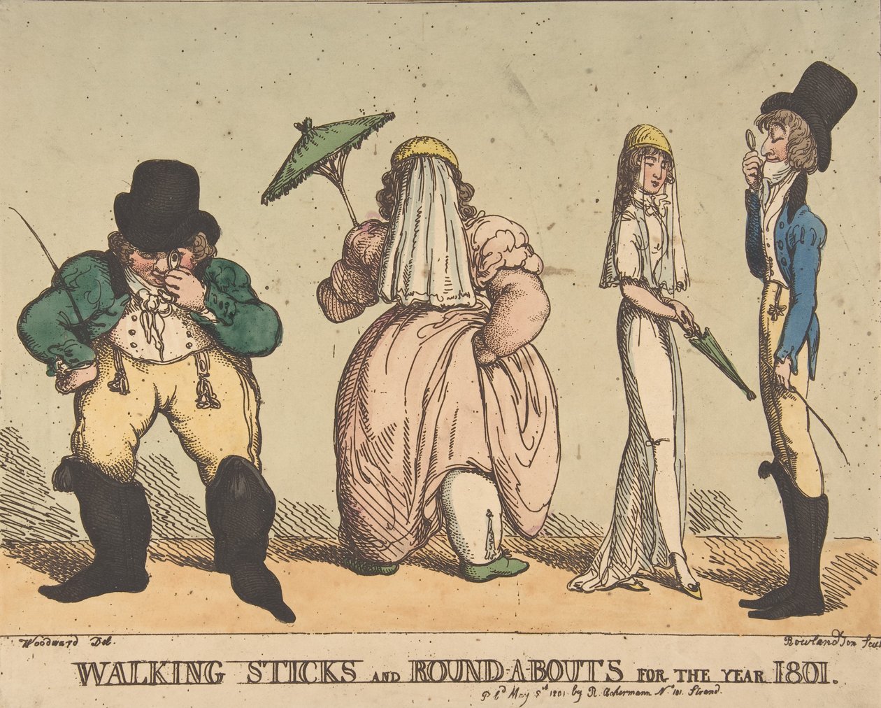 1801 Yılı için Bastonlar ve Round-A-Bouts, 8 Mayıs 1801., 8 Mayıs 1801. by Thomas Rowlandson