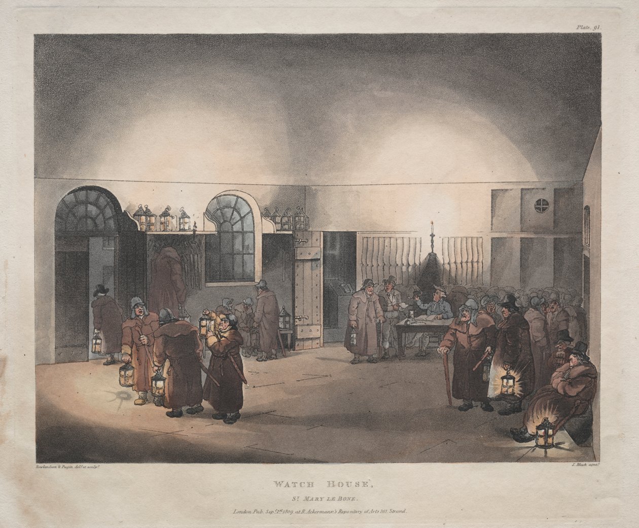 Evi izle, St. Mary Le Boue by Thomas Rowlandson