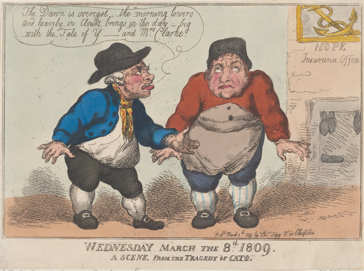8 Mart 1809 Çarşamba, Cato Trajedisinden Bir Sahne, 8 Mart 1809., 8 Mart 1809. by Thomas Rowlandson