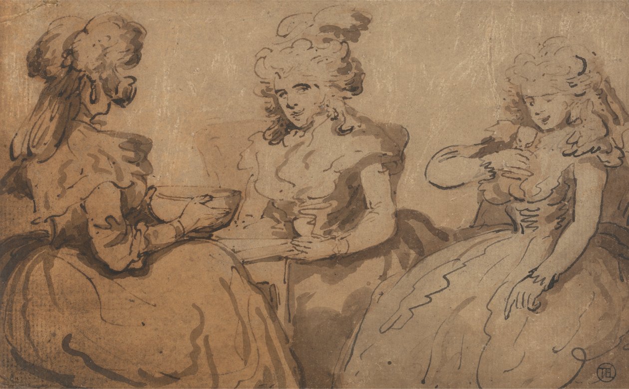 Yumruk İçen Kadınlar by Thomas Rowlandson