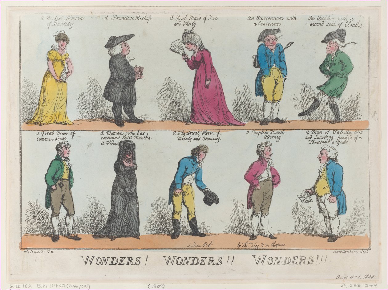 Harikalar! harikalar!! Harikalar!!!, [1 Ağustos 1809], yeniden yazdırın., [1 Ağustos 1809], yeniden yazdırın. by Thomas Rowlandson