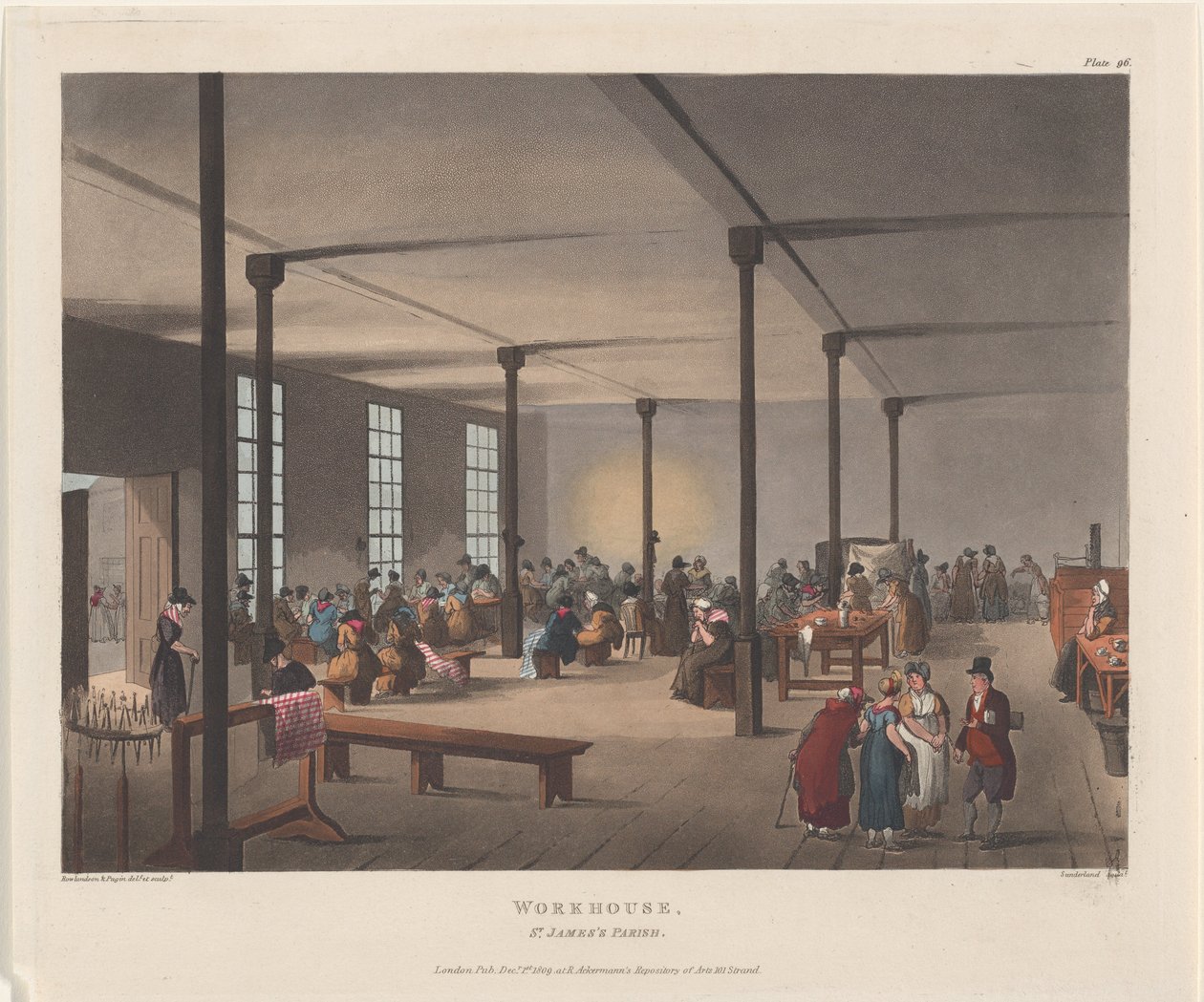 Yetimhane, St. James Parish, 1 Aralık 1809., 1 Aralık 1809 by Thomas Rowlandson