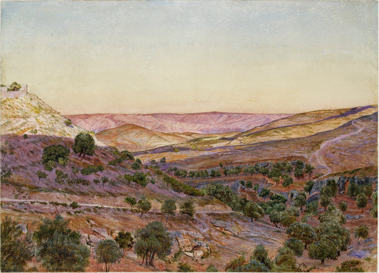 Moab Tepeleri ve Hinnom Vadisi, 1854 by Thomas Seddon