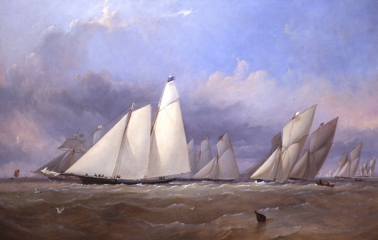 Cowes'daki Amerika, 1852 by Thomas Sewell Robins
