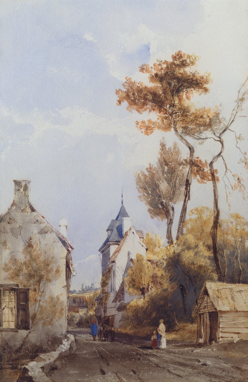 Bir köy sokağının görünümü, Waterloo by Thomas Shotter Boys