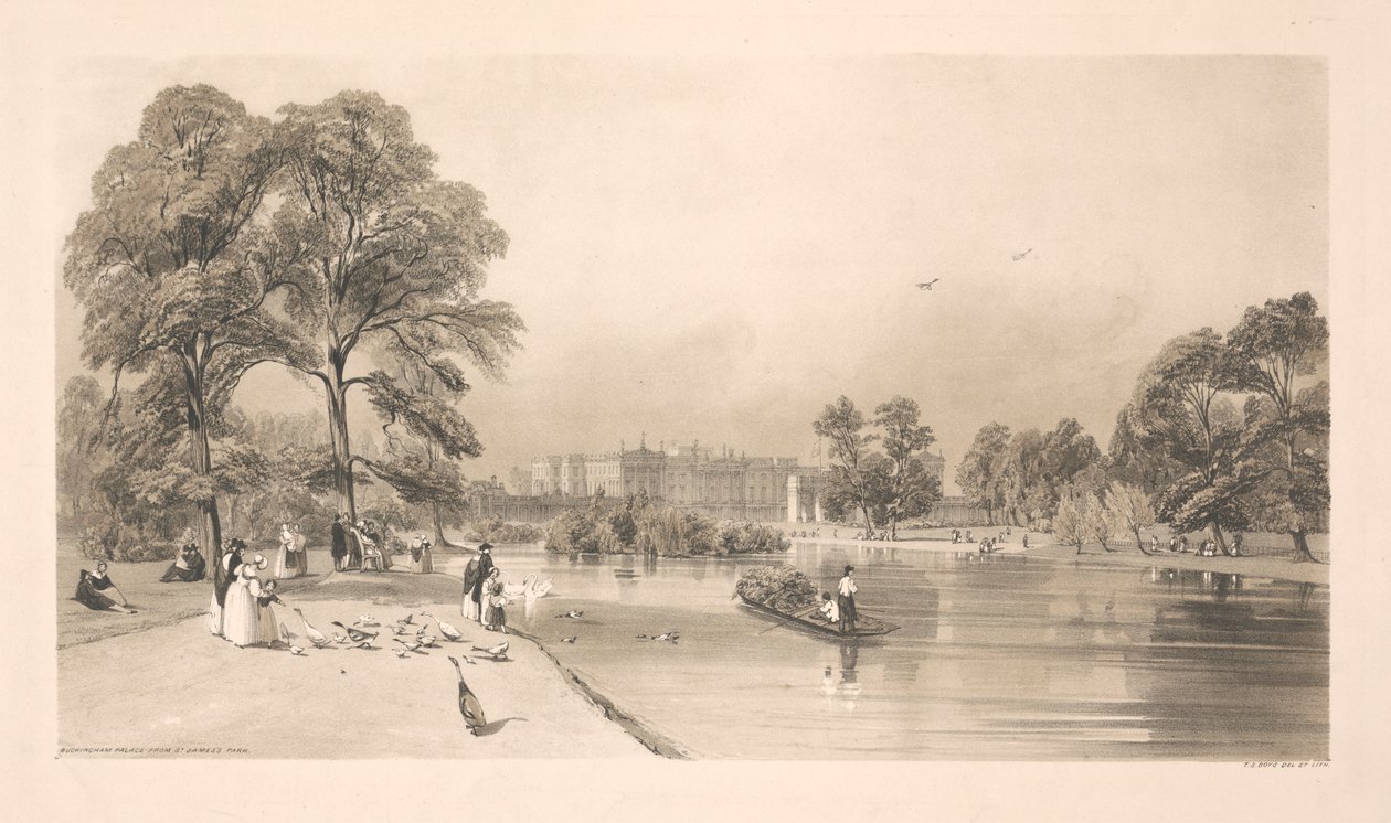 St. James's Park'tan Buckingham Sarayı by Thomas Shotter Boys