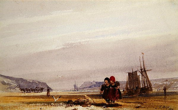 Sahilde Çocuklar (kağıt üzerine sulu boya) by Thomas Shotter Boys