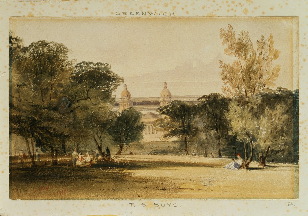 Parktan Greenwich Hastanesi, 1830 by Thomas Shotter Boys
