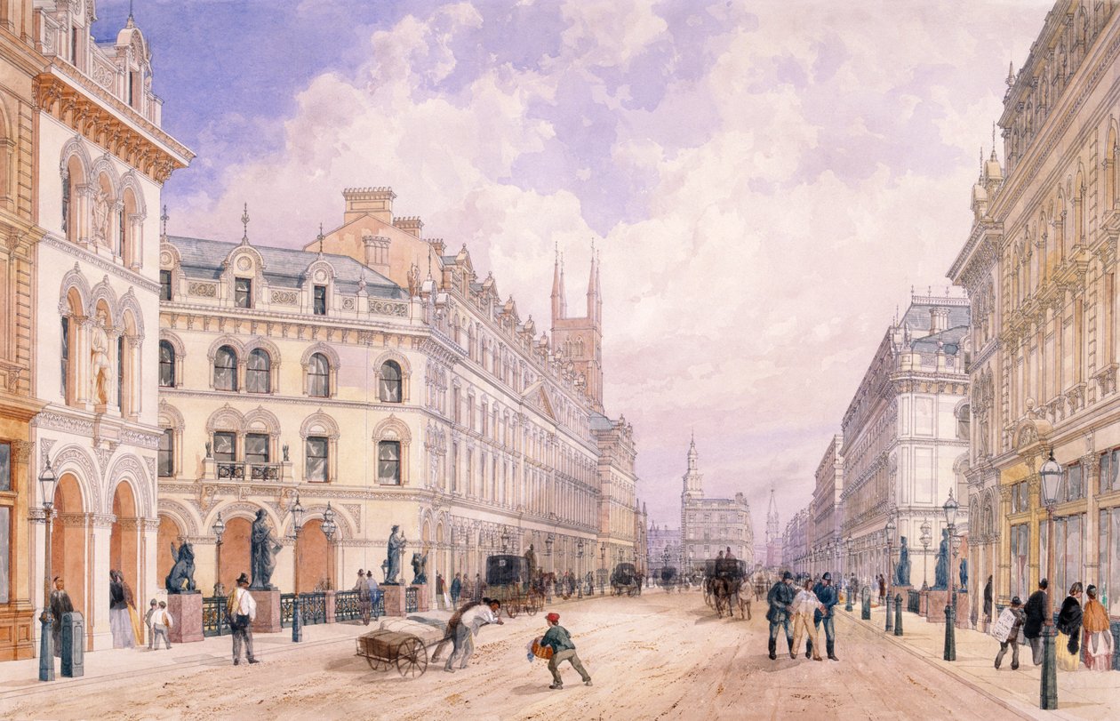 Holborn Viyadüğü, Londra, 1871 by Thomas Shotter Boys