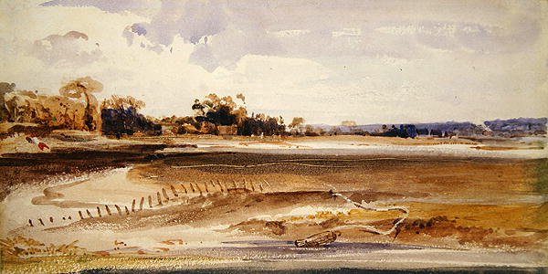 Les Salinieres, Trouville (kağıt üzerine sulu boya) by Thomas Shotter Boys