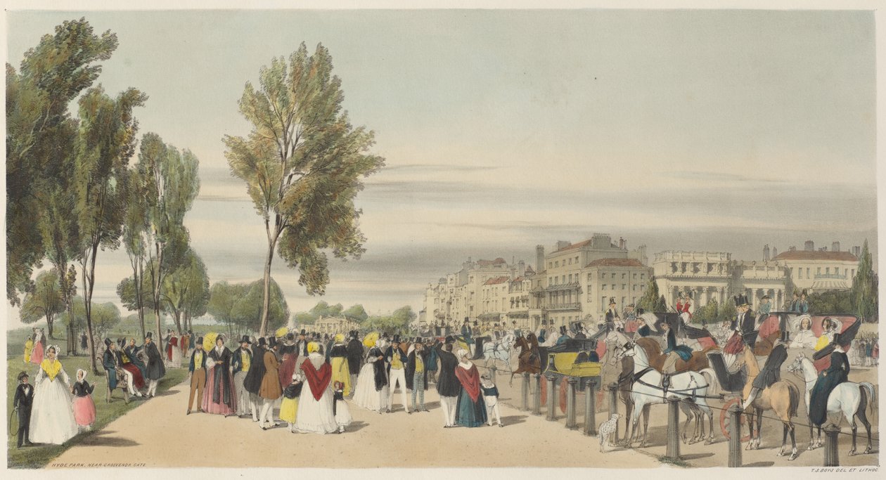 Olduğu Gibi Londra: Hyde Park, Grosvenor Kapısı yakınında by Thomas Shotter Boys