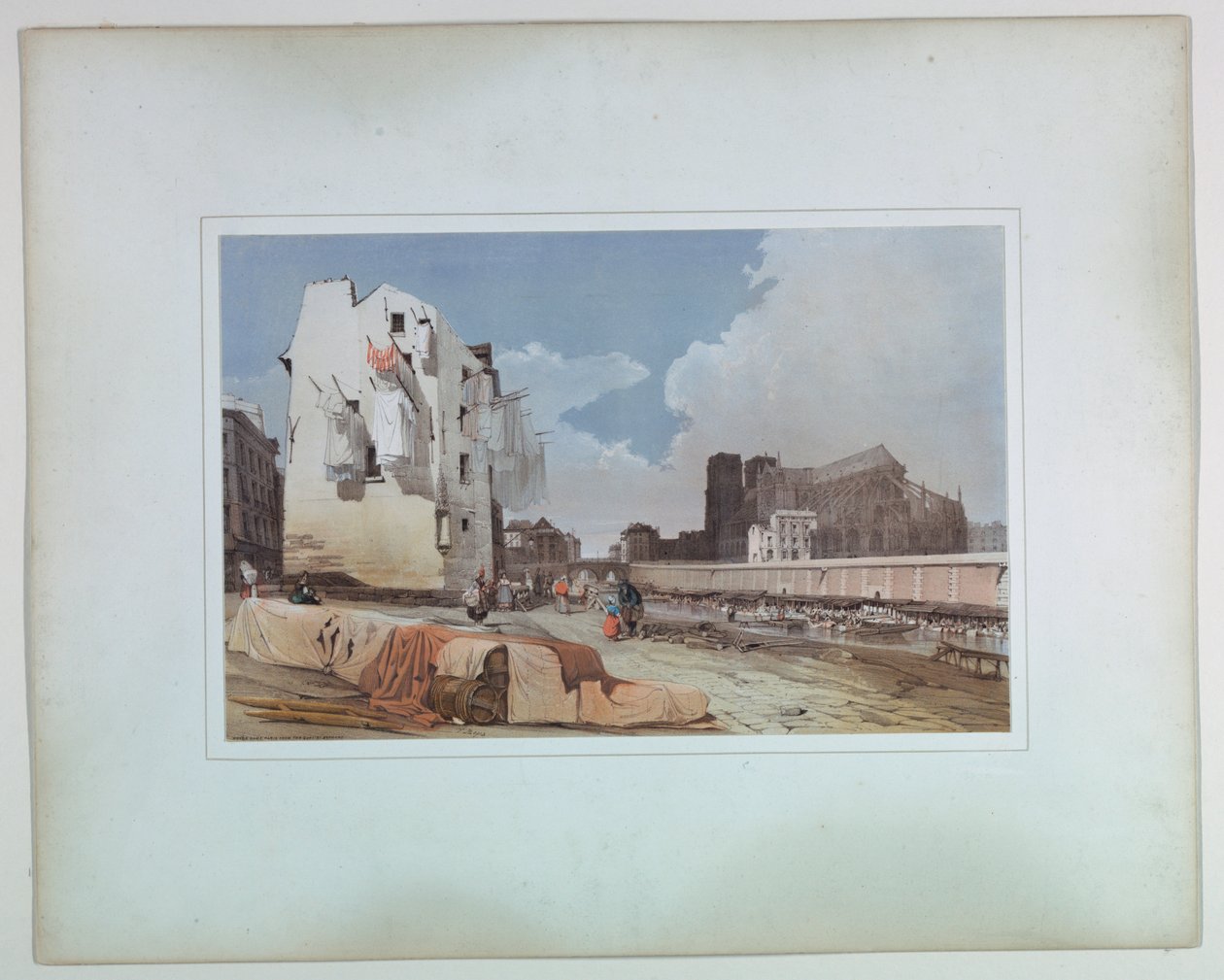 Notre Dame, Paris, Quai Saint Bernard'dan by Thomas Shotter Boys