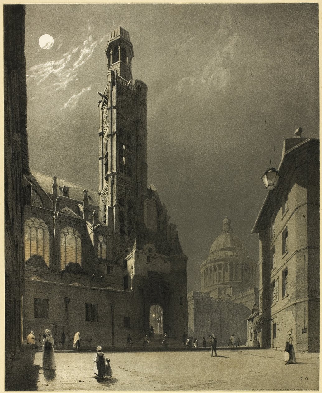 Aziz Etienne du Mont ve Pantheon, Paris by Thomas Shotter Boys