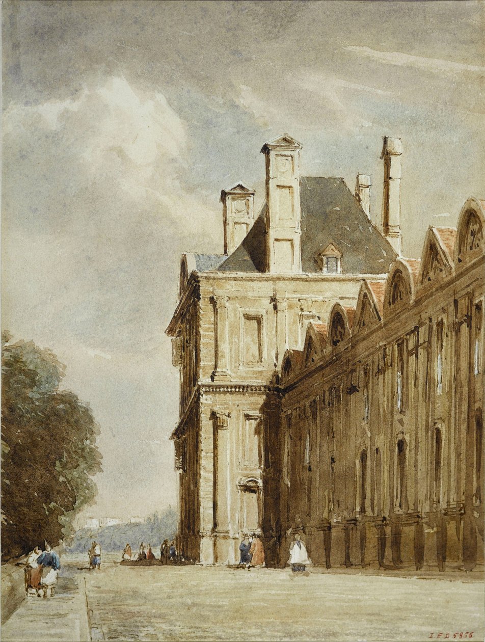 Pavillon de Flore, yaklaşık 1835 (suluboya) by Thomas Shotter Boys